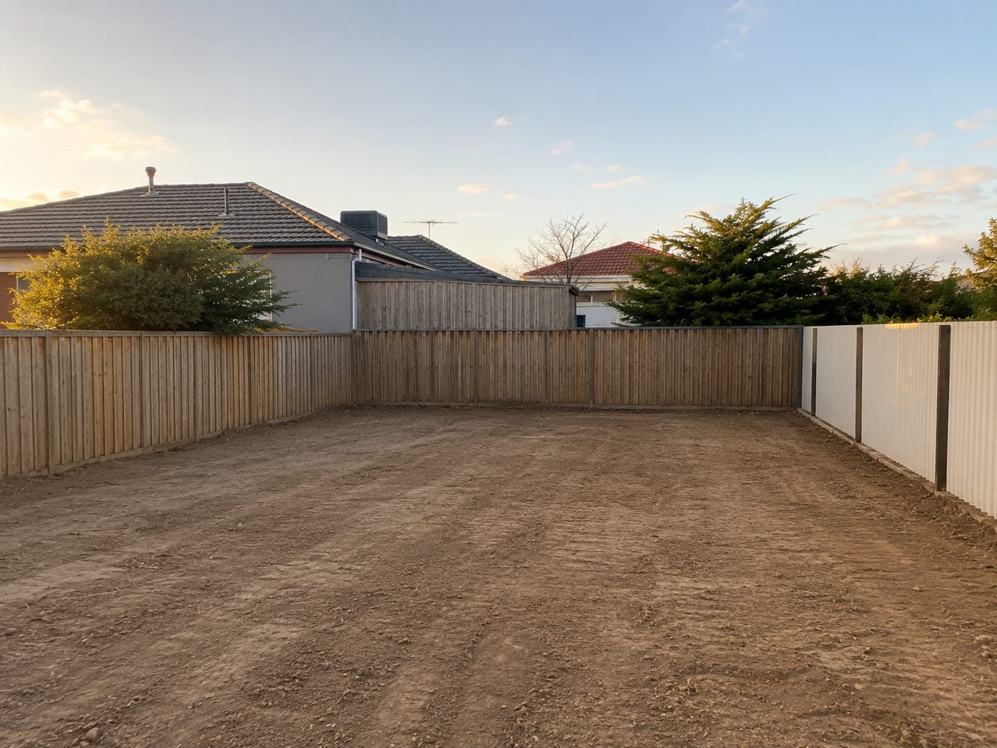 Cleared, level backyard block ready for the next stage, Rockingham